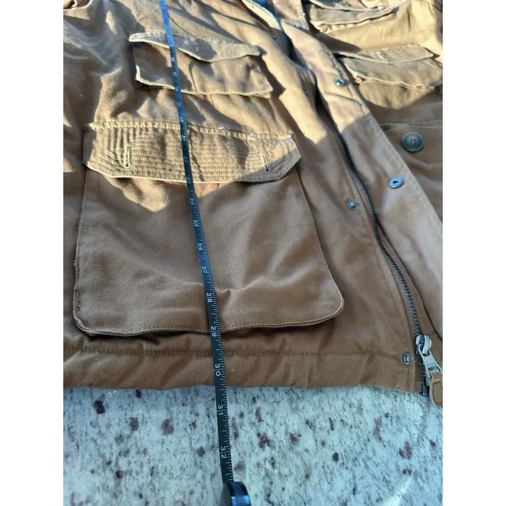 COOGI Brown tactical flight bomber herringbone trim and utility Jacket Men's XL